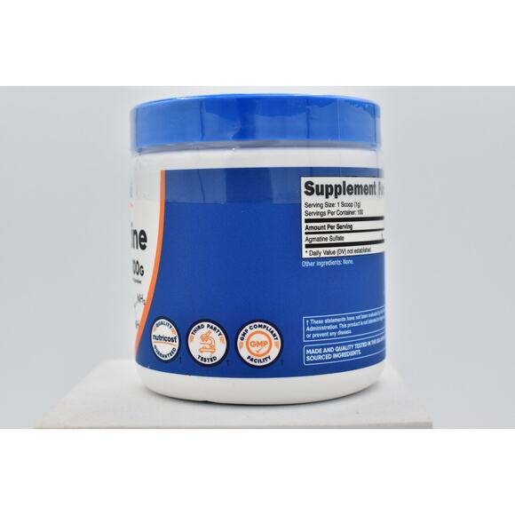 Nutricost Agmatine 100 Grams 100 Servings of 100g Pure Unflavored Sealed 09/2026 - Picture 3 of 12